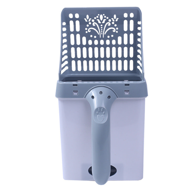 Portable Pet Waste Scooper with Built-In Waste Bin & Long Handle