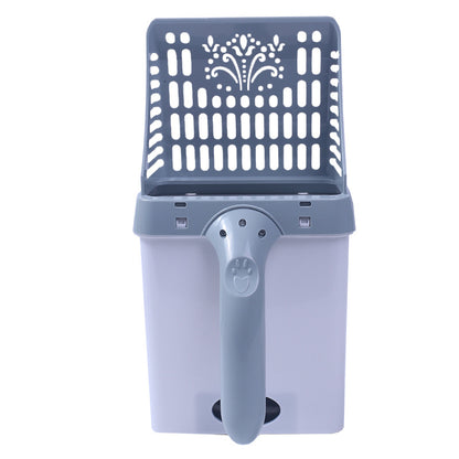 Portable Pet Waste Scooper with Built-In Waste Bin & Long Handle