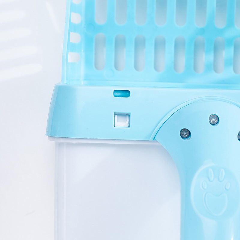Portable Pet Waste Scooper with Built-In Waste Bin & Long Handle